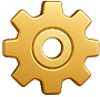 Gold Gear Icon